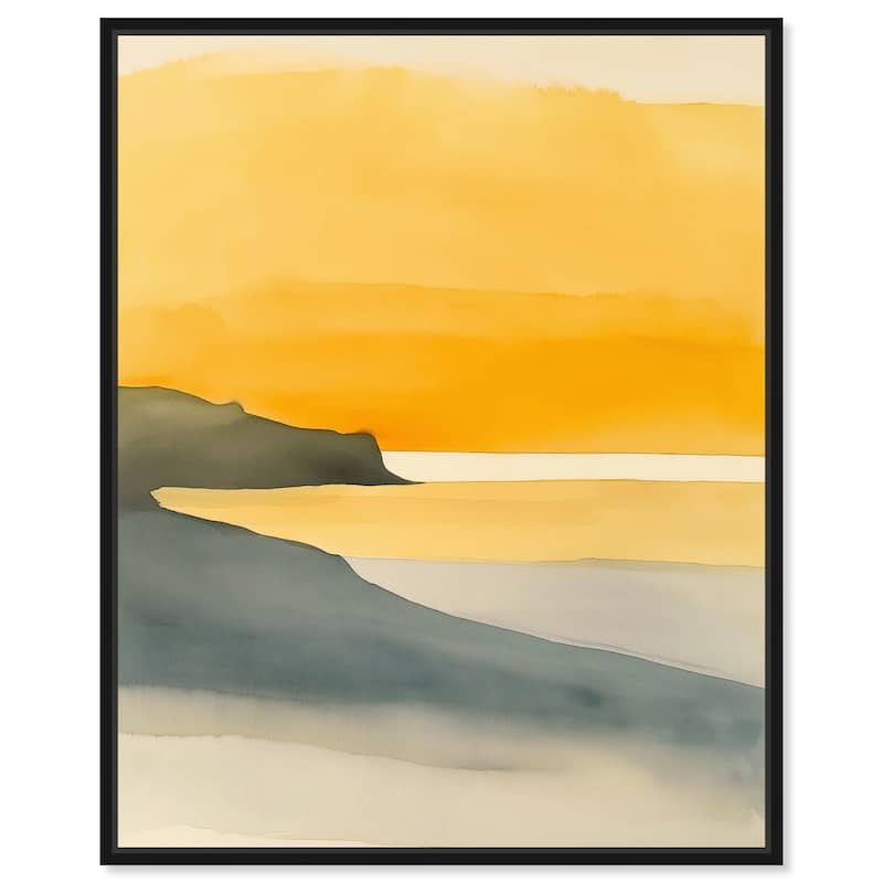 Dawn on the Waves Canvas by Art Remedy - 20" x 24" - Black