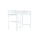 preview thumbnail 42 of 52, Twin Size High Loft Bed with Desk Underneath, Rubberwood Frame, Safety Guardrail and Ladder for Teens, Kids, Dorm or Bedroom