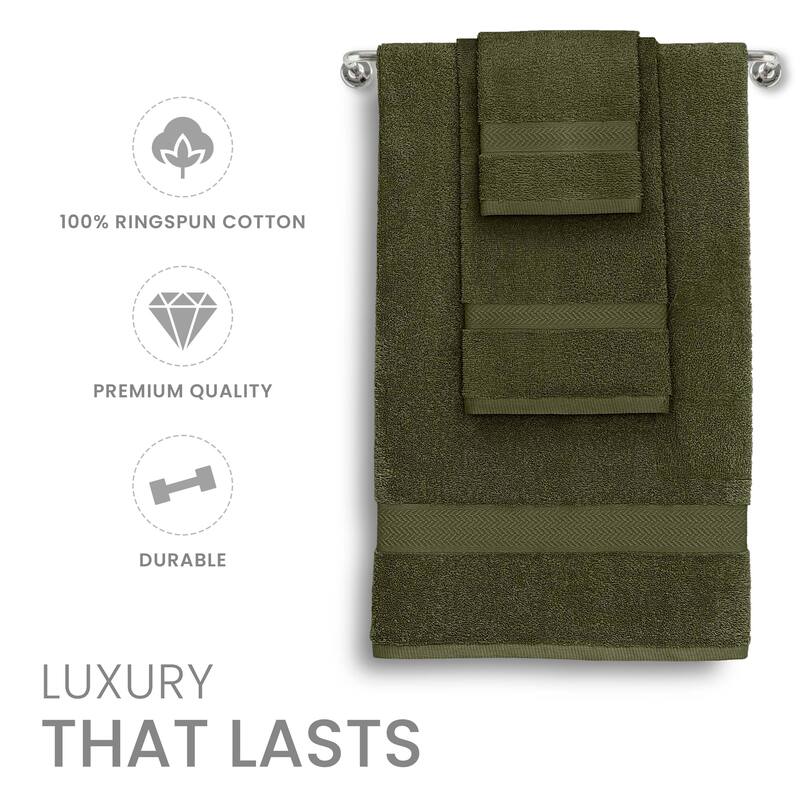 Martex Ringspun Cotton Towel Set Quick Dry Soft Absorbent Lightweight