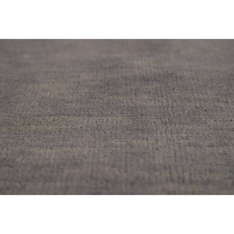 Modern Gray Gabbeh Oriental Rug Handmade Contemporary Wool Carpet - 4'11" x 6'6"