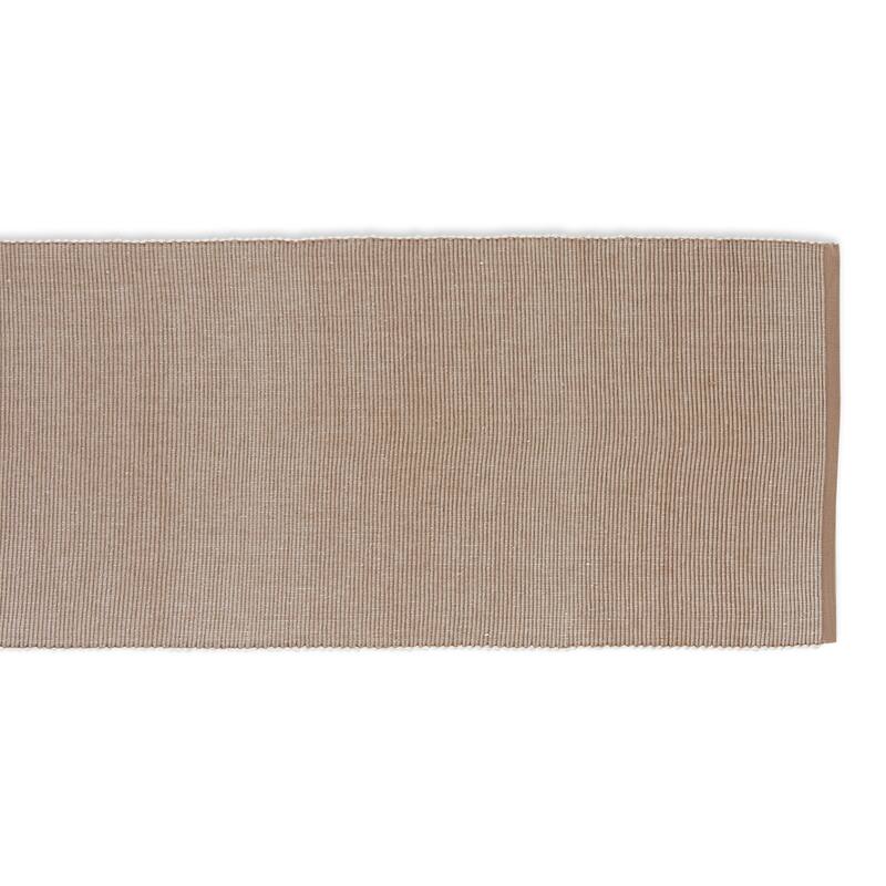 DII Black & White 2-Tone Ribbed Table Runner