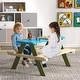 preview thumbnail 5 of 8, Costway Kids Wooden Picnic Table Set Solid Dining Table with Built-in - See Details