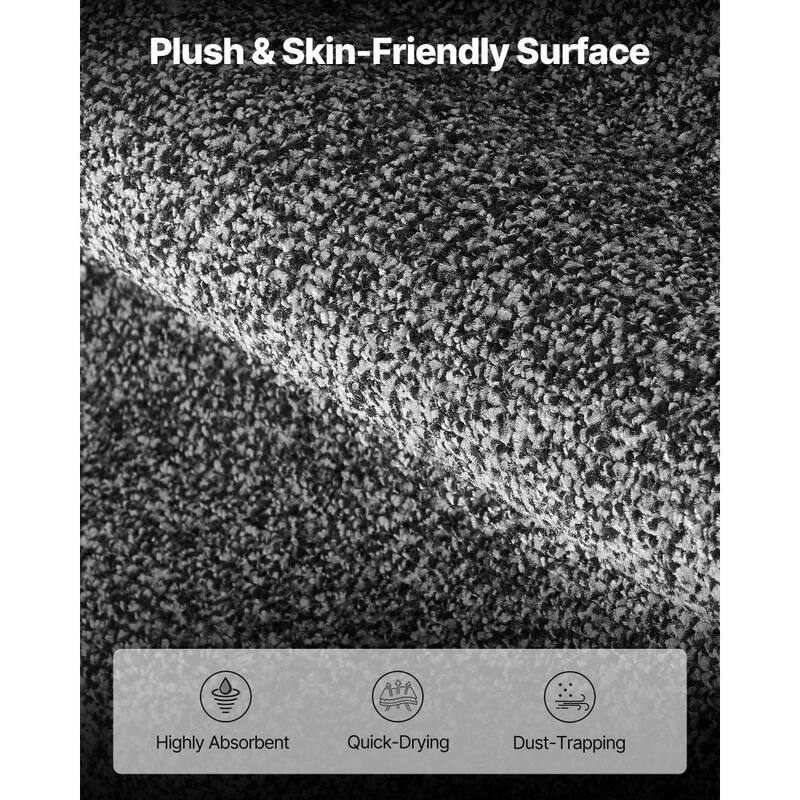 Grey Carpet Floor Mat 5x3 ft with Non-Slip Backing for Home and Commercial Use - 60 x 36 x 0.28 in