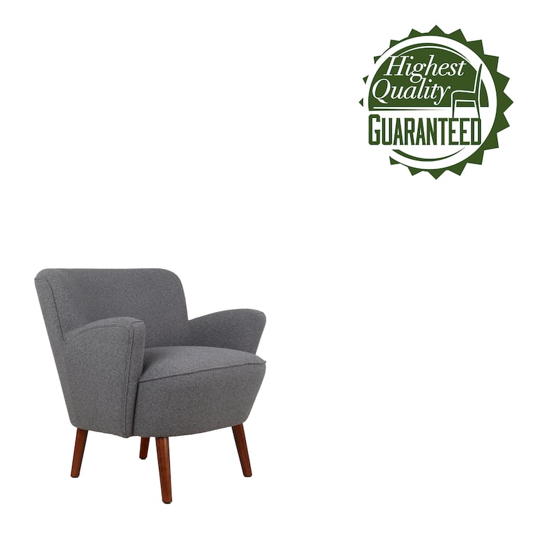 Porthos Home Nolan Fabric Upholstered Accent Chair with Rubberwood Legs