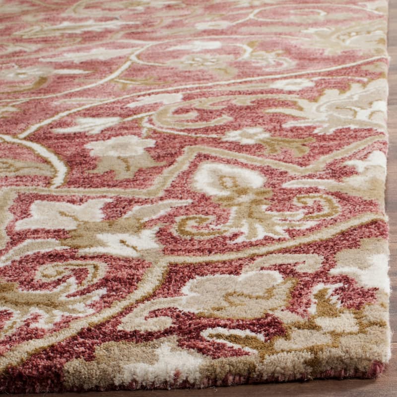 SAFAVIEH Handmade Bella Zaharinka Modern Floral Wool Rug