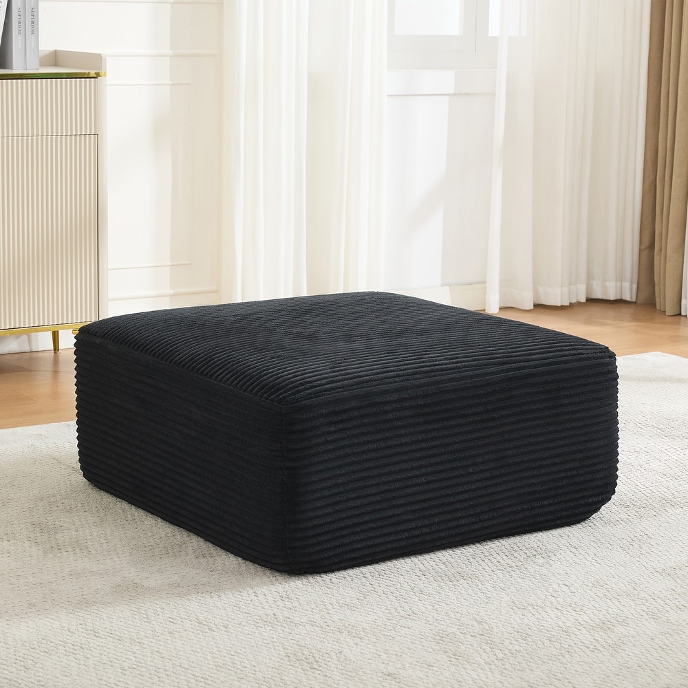 Modular Sectional Ottoman Corduroy Rectangle Footstool