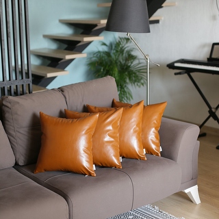 Mike & Co.Mike&Co. Faux Leather Printed Faux Leather Oblong Throw Pillow Brown