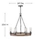 preview thumbnail 5 of 4, Hinkley Lighting Sawyer 6 Light 24" Wide Open Air Outdoor Chandelier