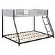 preview thumbnail 6 of 11, Twin over Full Metal Bunk Bed with Safety Vent Board Guardrail