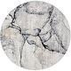 preview thumbnail 12 of 13, Livabliss Jolie Minimalist Abstract Area Rug 5'3" x 5'3" Round - Grey