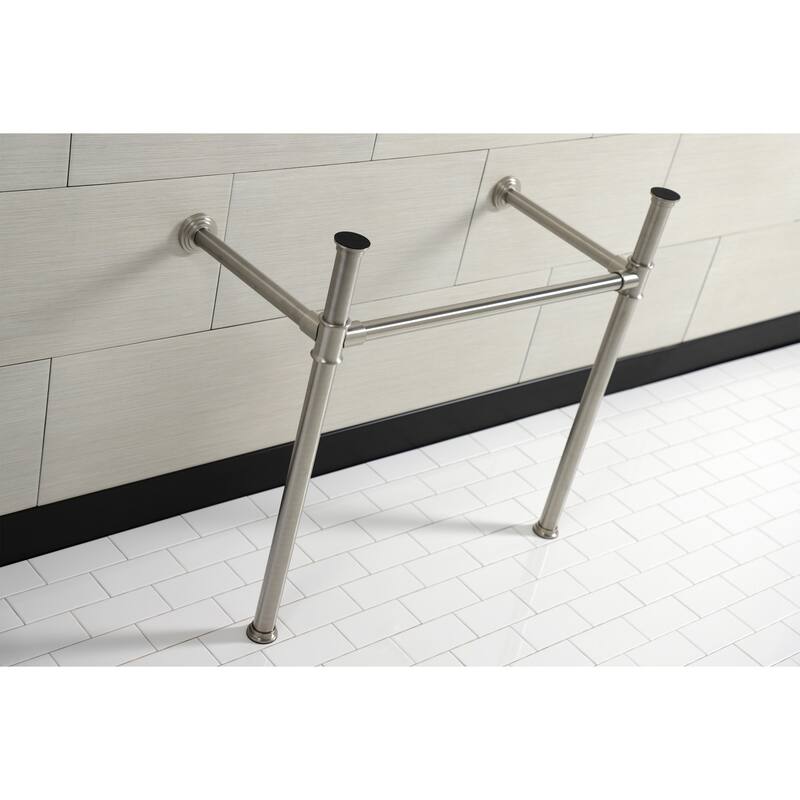 Fauceture Stainless Steel Console Sink Legs - Brushed Nickel