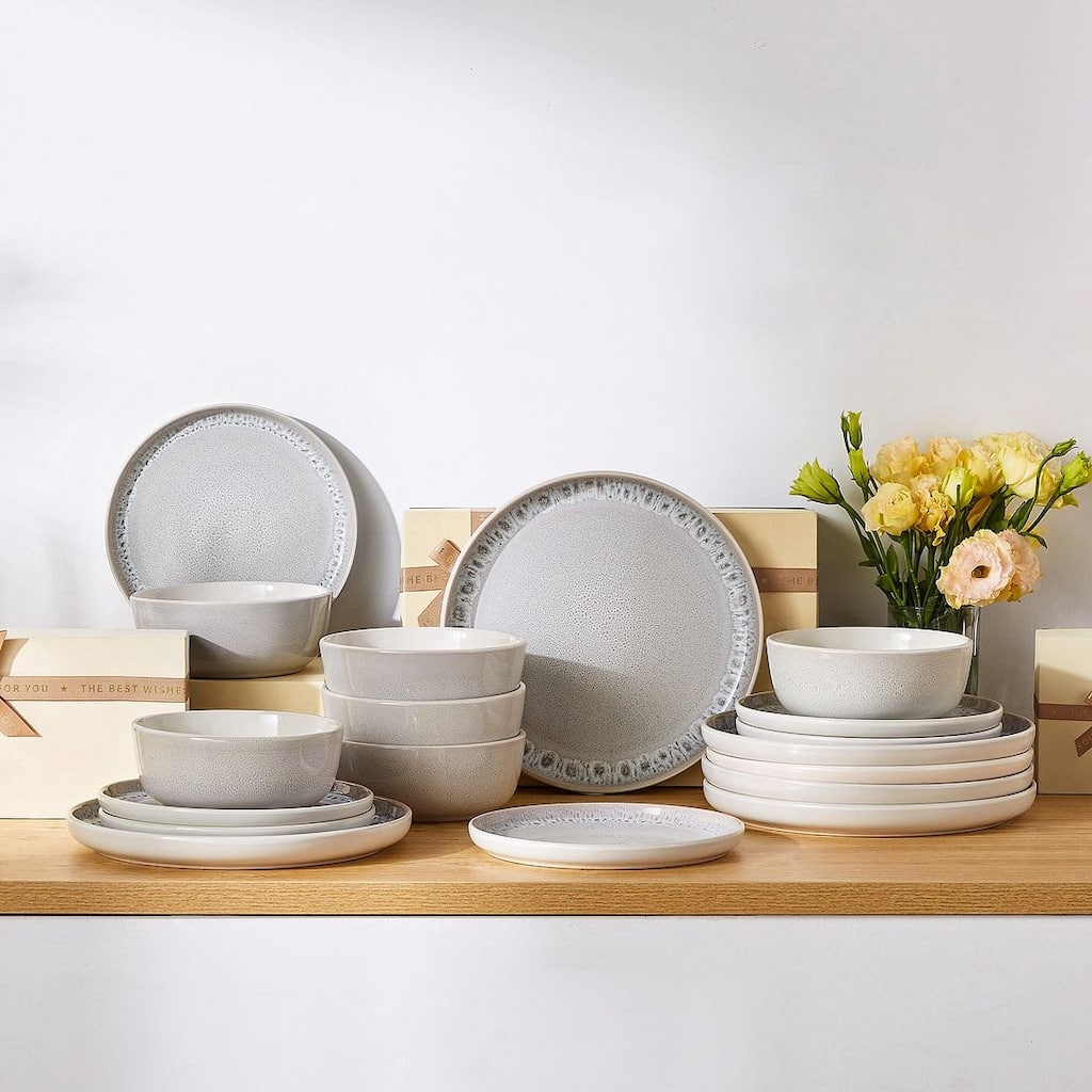 vancasso Snow Dinnerware Collection Stoneware for Modern Kitchens