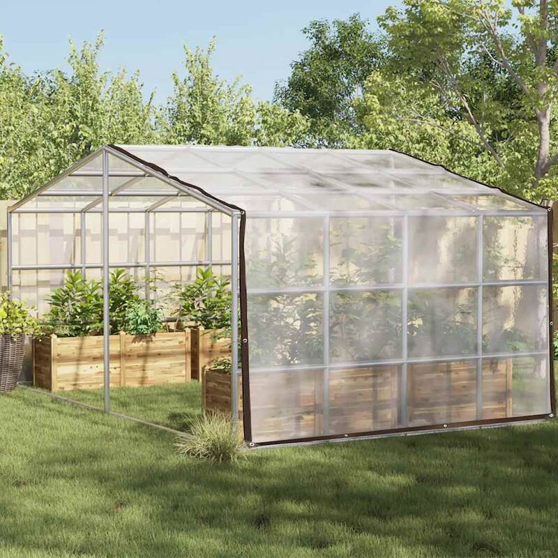 vidaXL Plant Cover Transparent with black edges Polyethylene