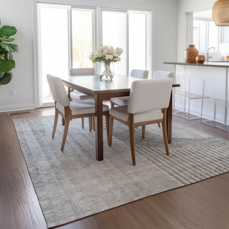 Machine Washable Indoor/ Outdoor Chantille Contemporary Geo Rug