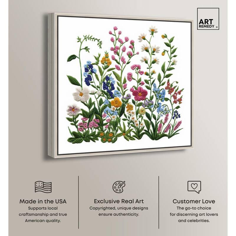Wildflower Patch I Canvas by Art Remedy