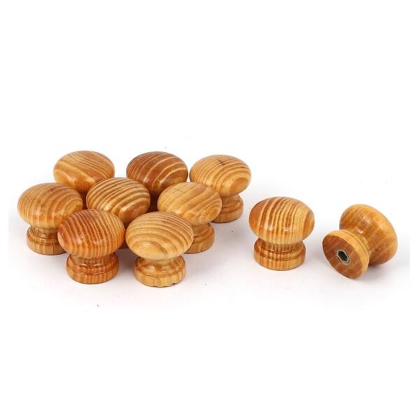 Shop Round Wood Cabinet Door Wardrobe Knob Wooden Drawer Pull