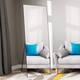 Carson Carrington Paaskynen Aluminum Alloy Full Length Floor Mirror - 64x21 - Black