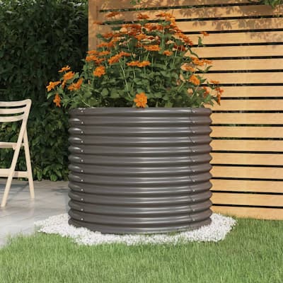 vidaXL Garden Planter Powder-coated Steel Raised Garden Bed Multi Colors/Sizes