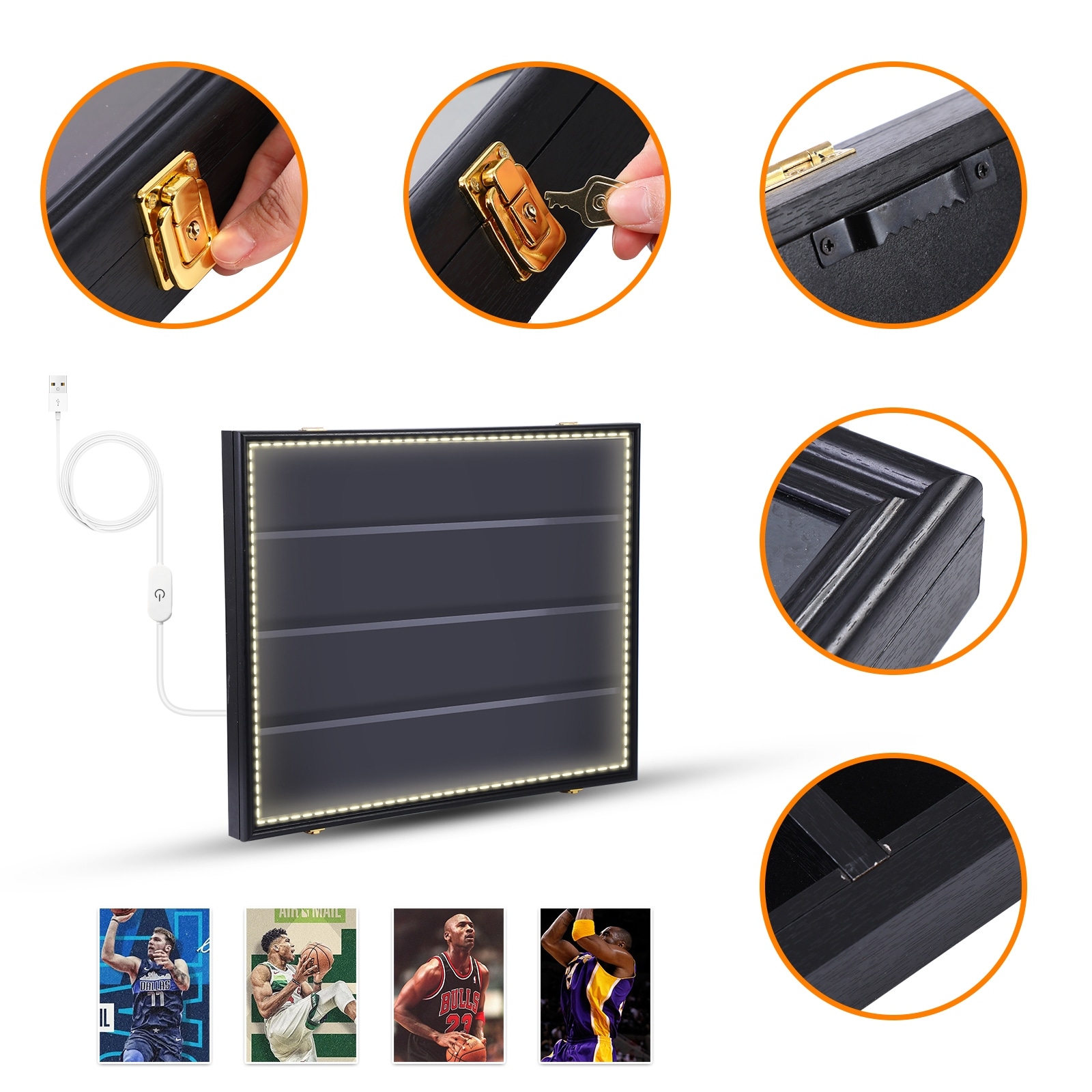 lockable card display case Silver Lockable Aluminum Display Case for Trade Shows