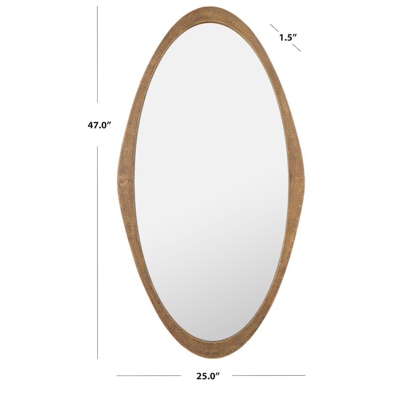 SAFAVIEH Shyanne 25 x 47-inch Oval Wall Mirror - 25"W x 2"D x 47"H