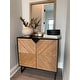 preview thumbnail 26 of 85, Nathan James Enloe Rustic Doors Metal Base Free Standing Modern Storage Cabinet for Entryway