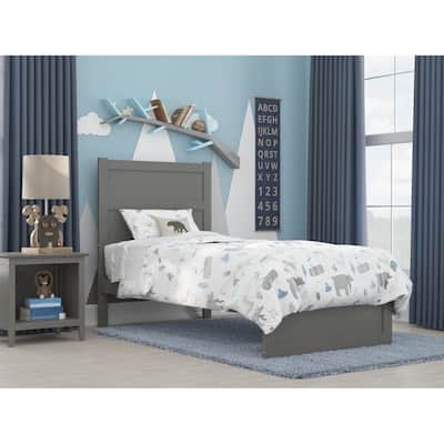 NoHo Twin Bed with Footboard in Grey