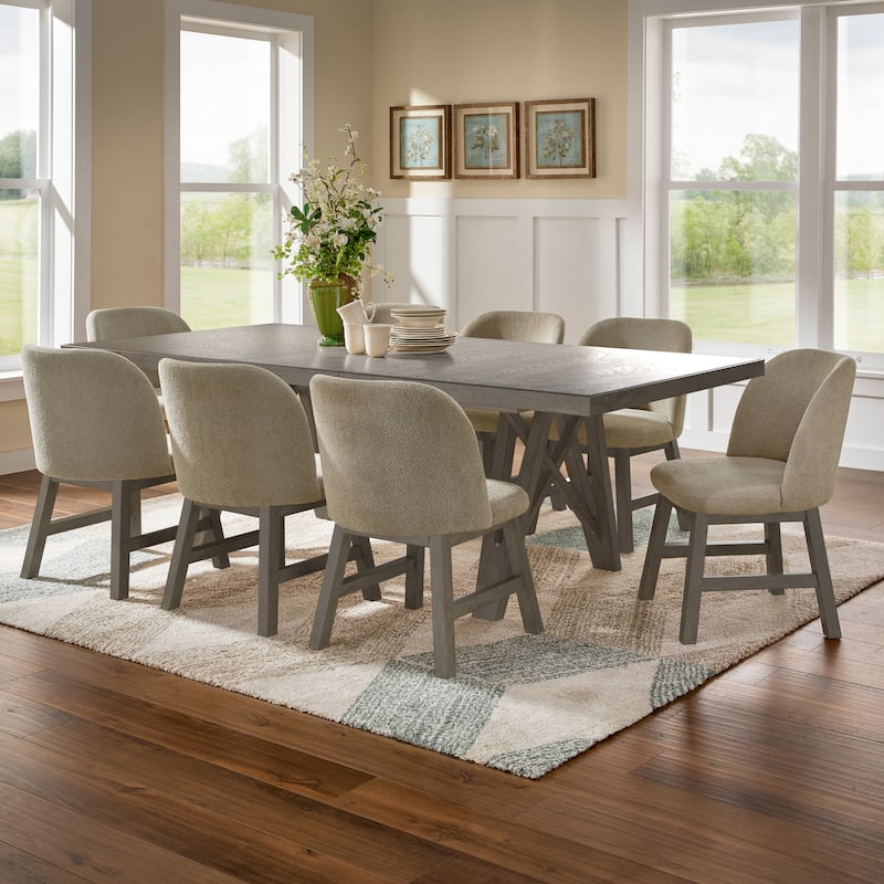 Harstad 72"-90" Wood Finish Extendable Dining Set by iNSPIRE Q Modern