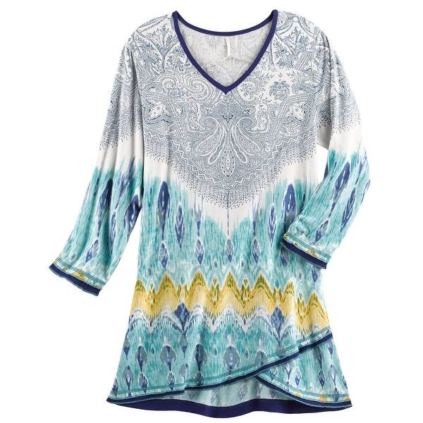 Shop Parsley Sage Women S Paisley Print Tunic Layered Hemline