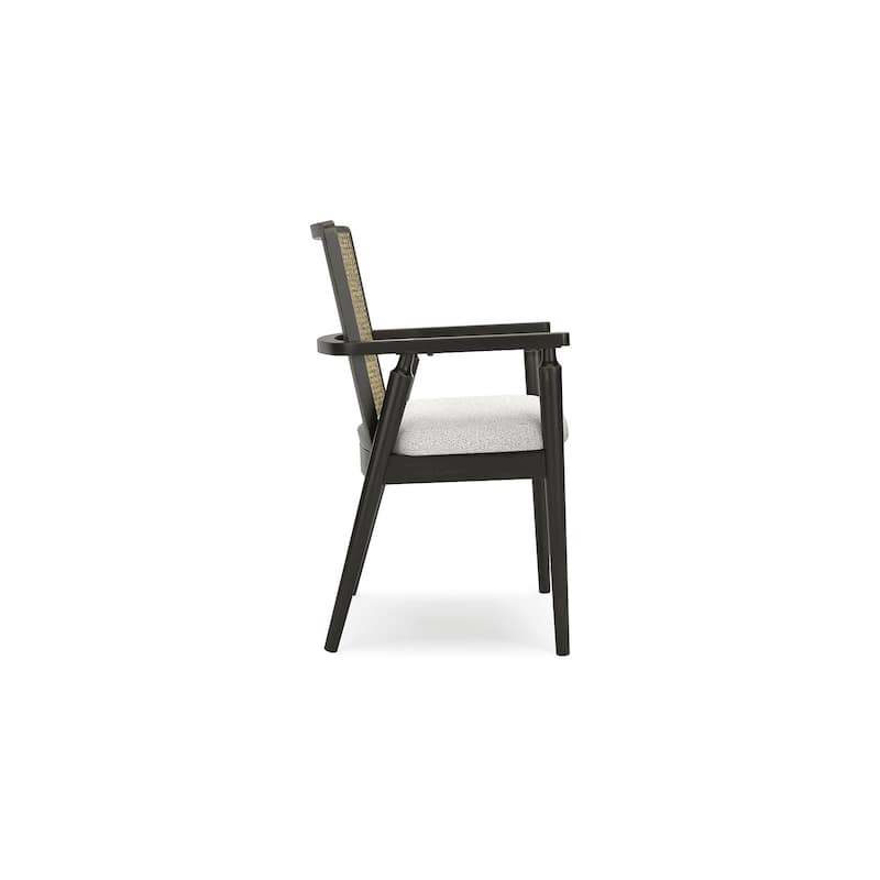 Signature Design by Ashley Galliden Black/Gray Dining Arm Chair - 22.13"W x 22.38"D x 35.13"H