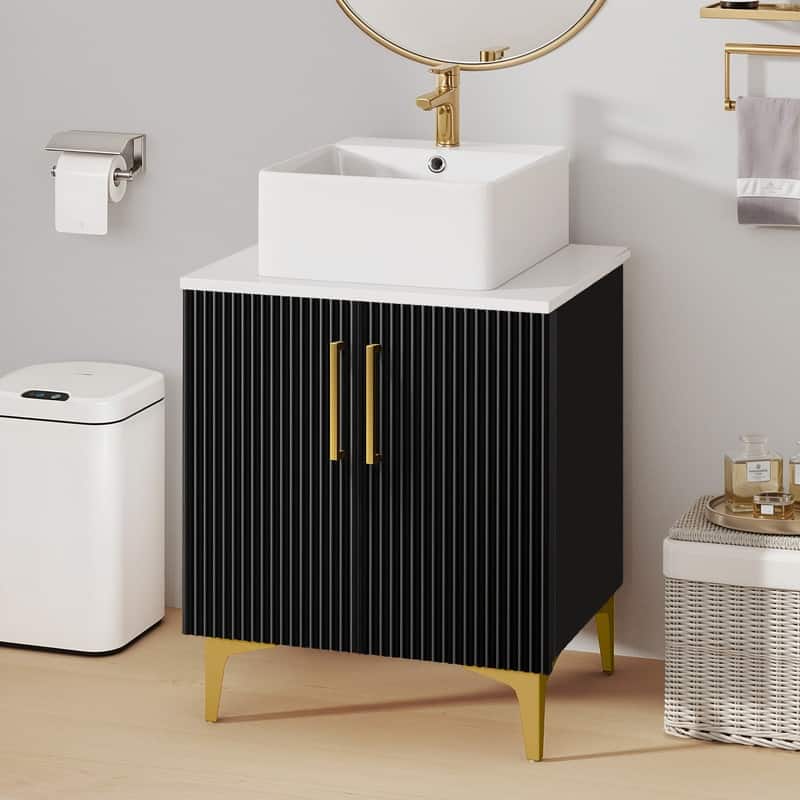 Moasis Single Bathroom Vanity with Ceramic Vessel Sink