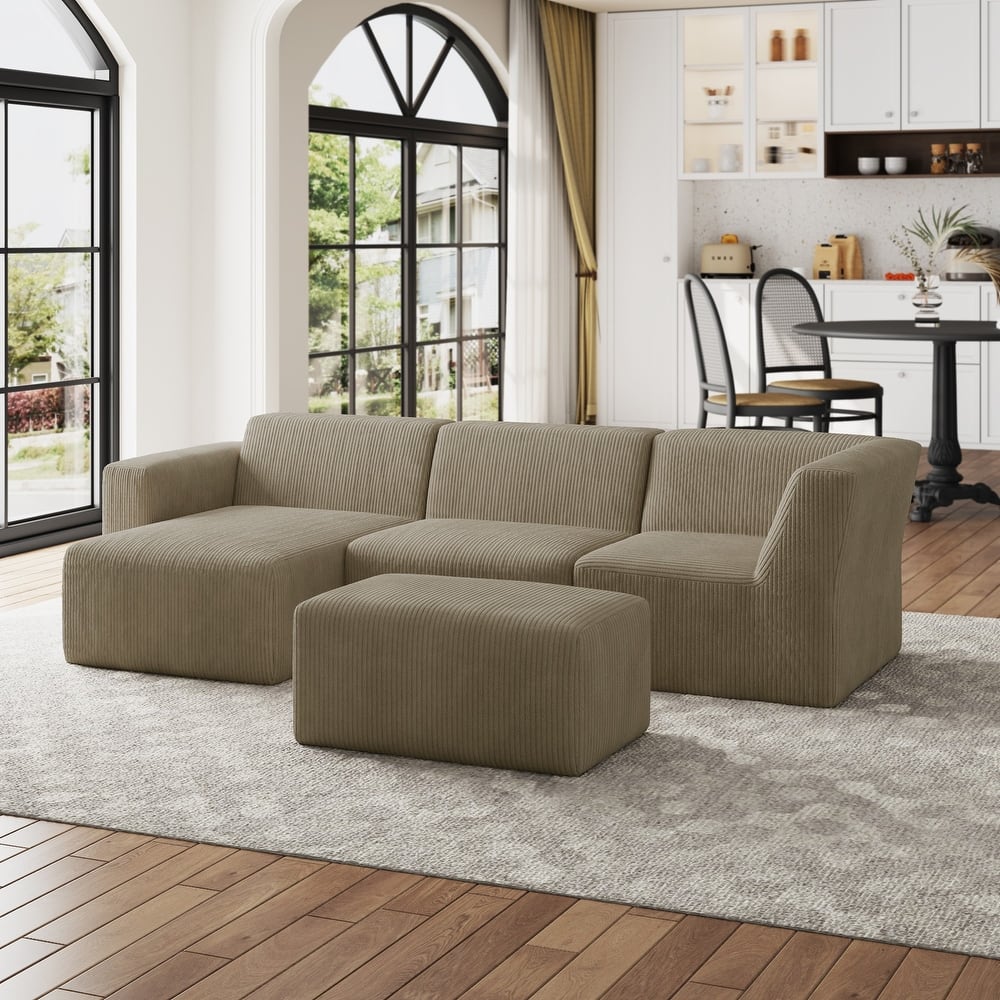 Modular Sectional Sofa 4-seater Oversized Chaise Lounge Couch for Living Room