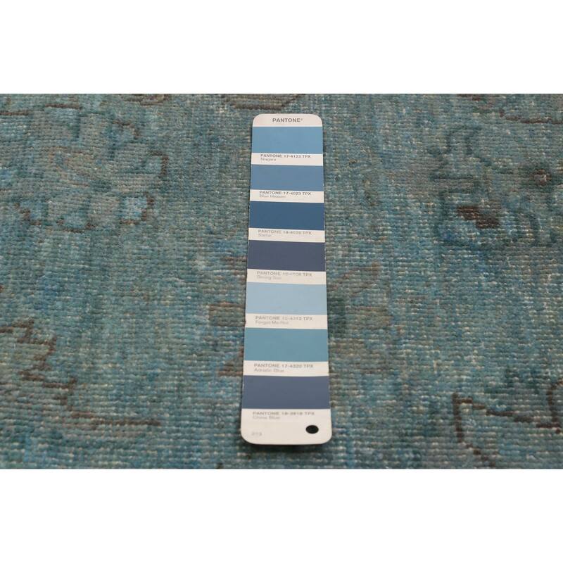 ECARPETGALLERY Hand-knotted Vibrance Blue Wool Rug - 8'0 x 9'8