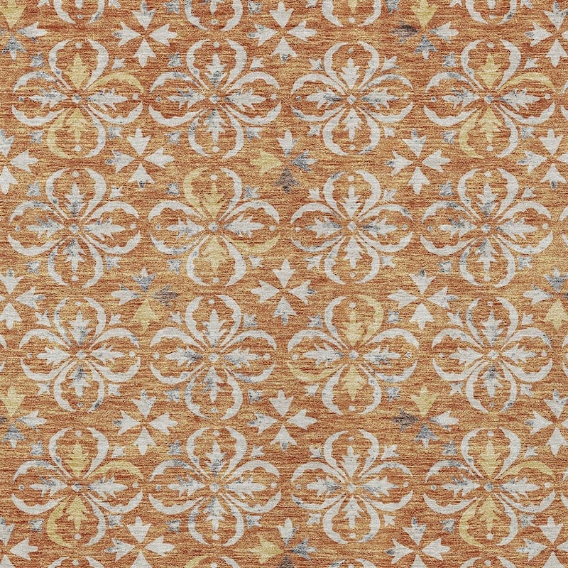 HomeRoots Floral Transitional Rectangle Outdoor Rug
