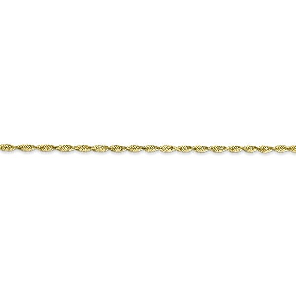 IcedTime 10K YELLOW Gold SOLID CABLE-DIAMOND CUT Chain 24 inch Long 1.8MM Wide