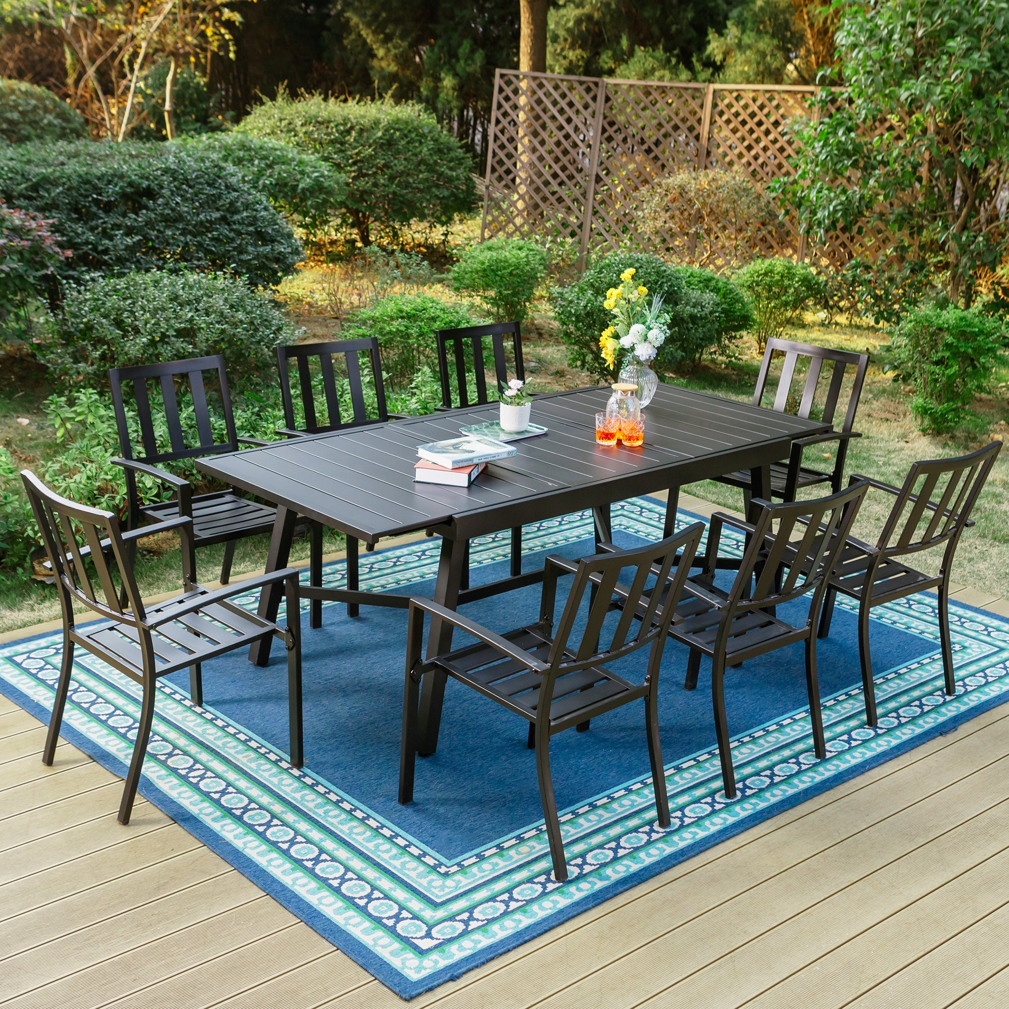 Expandable patio table and chairs discount