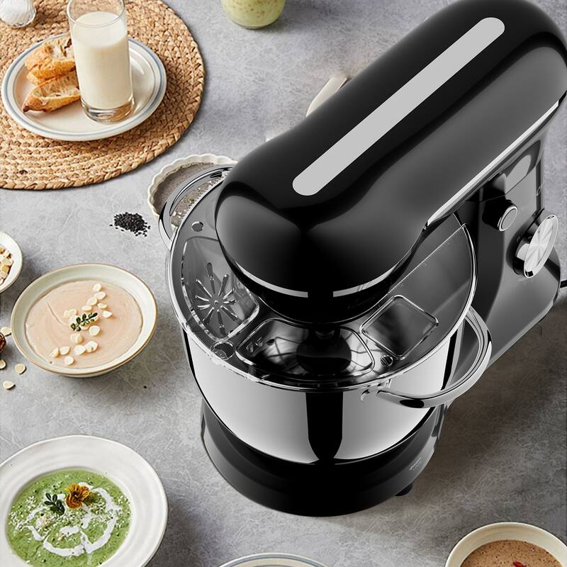 5L+4.5L Electric Food Mixer with timing, 12 Speeds Portable Lightweight Kitchen Mixer for Daily Use