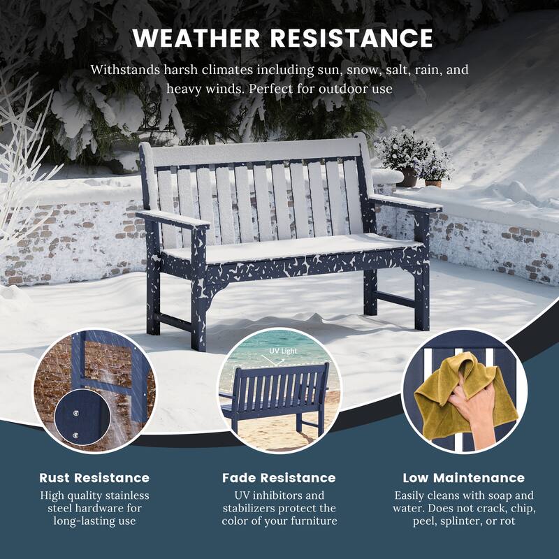 Laguna Poly 51 Inch Garden Bench