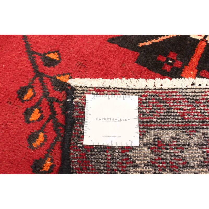 ECARPETGALLERY Hand-knotted Andelz Dark Red Wool Rug - 4'2 x 6'6