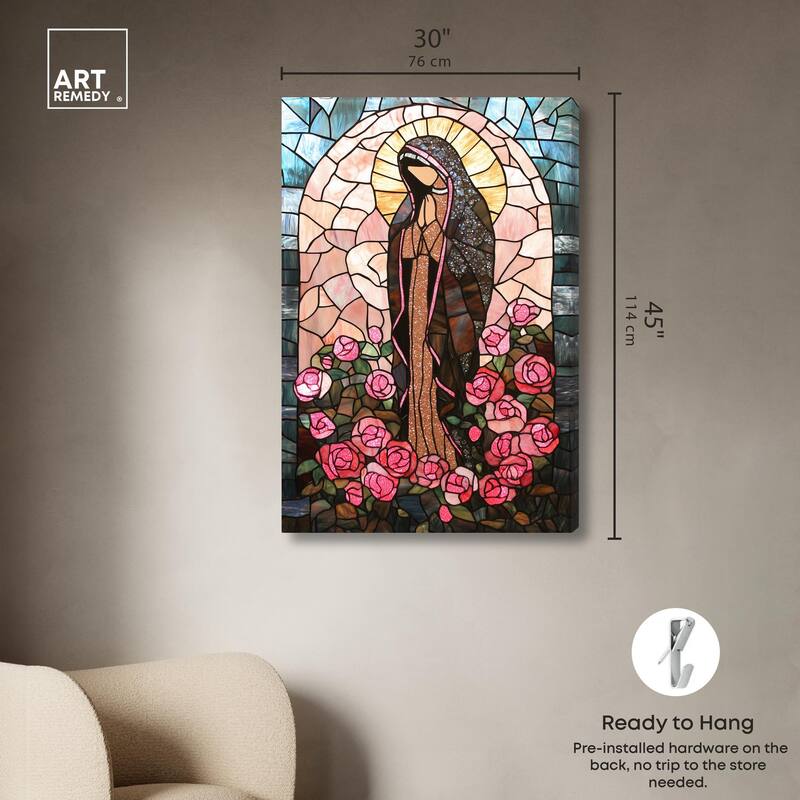 Glass Rosarium Guardian Canvas by Art Remedy, Gallery Wrapped