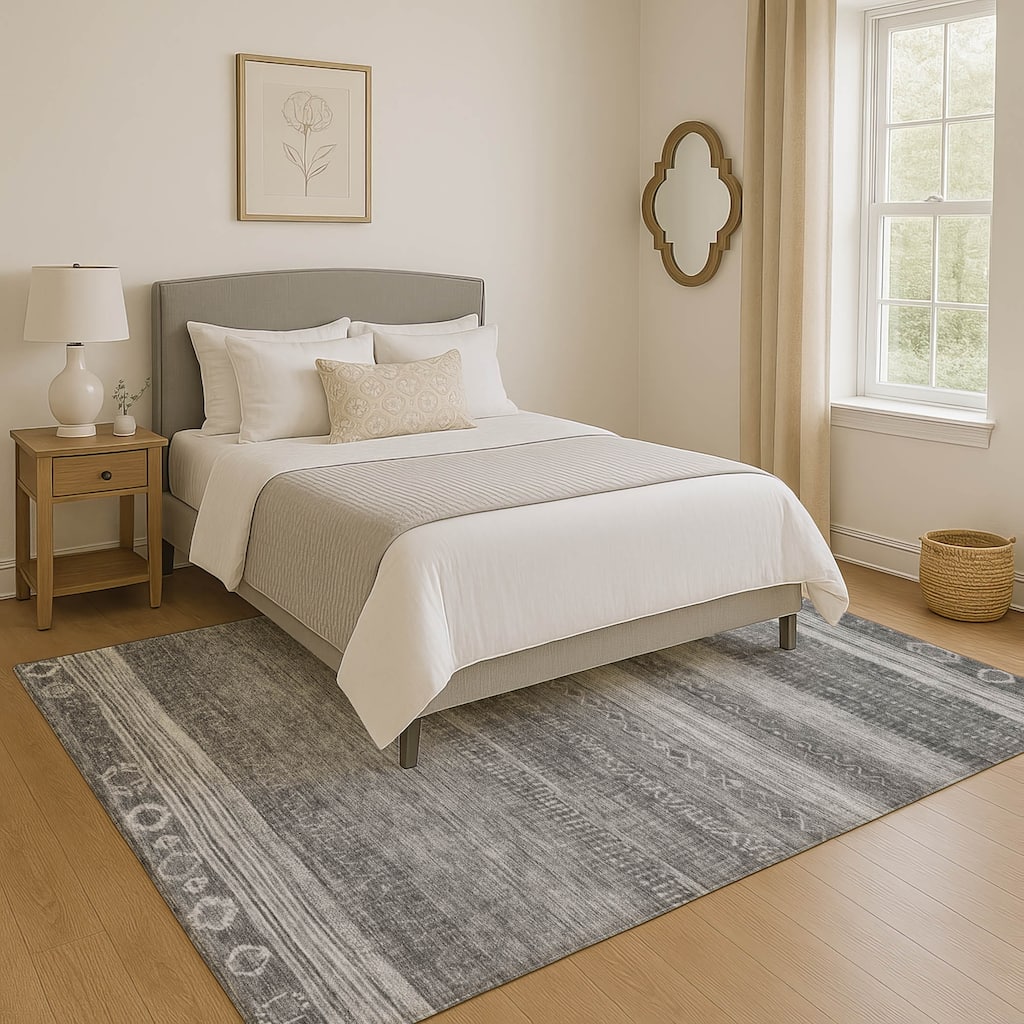 Premium Washable Super Soft Global Stripes Mayfield Rug