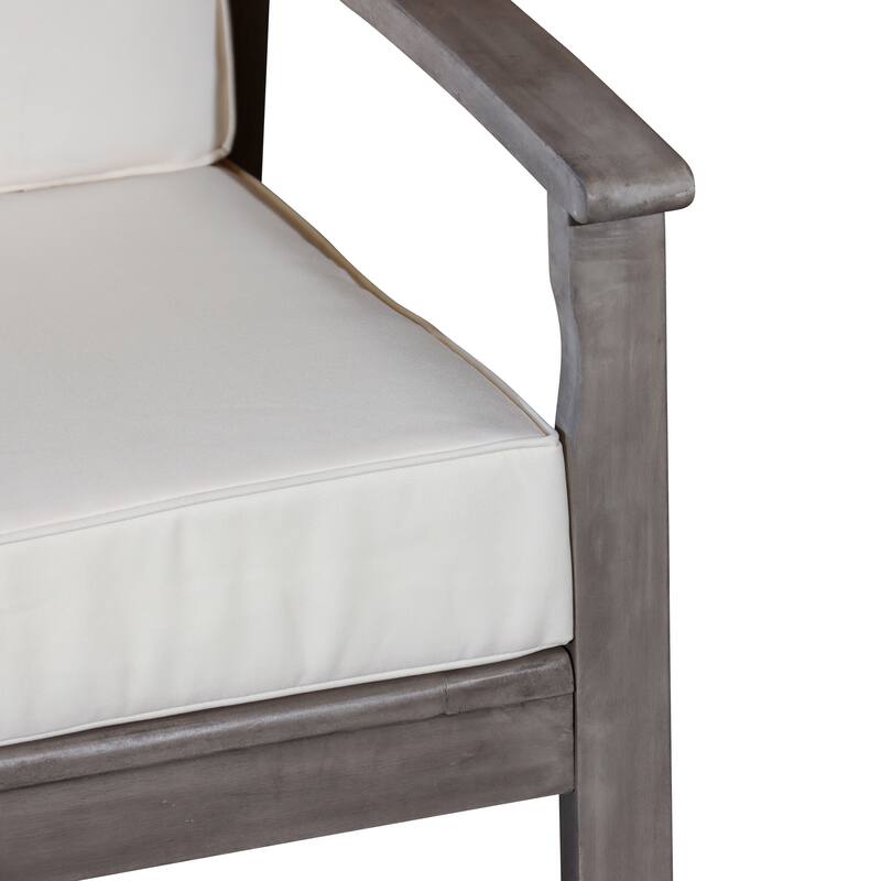 DTY Outdoor Living Longs Peak Eucalyptus Loveseat with Cushions