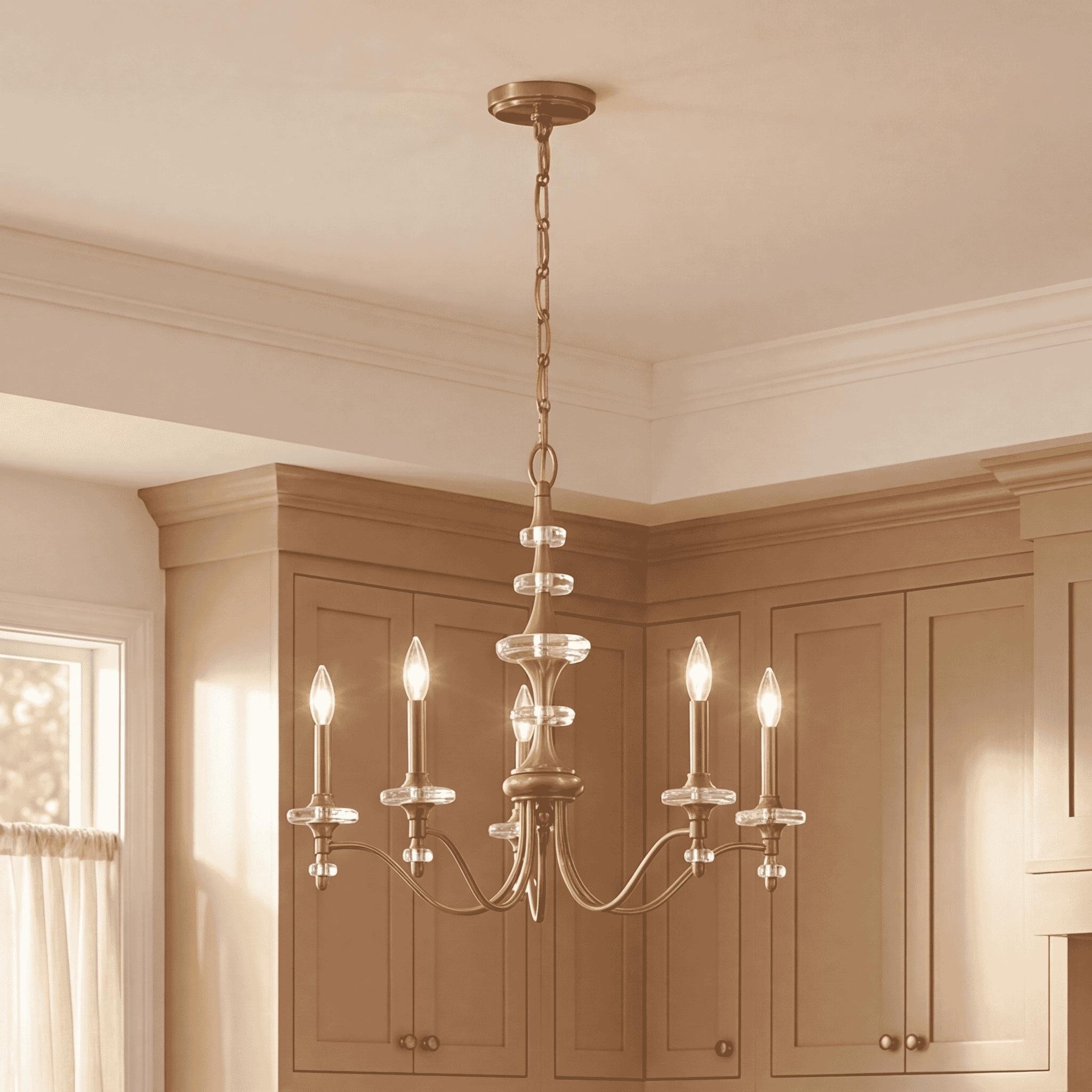 Champlain 5-Light Chandelier in Warm Brass