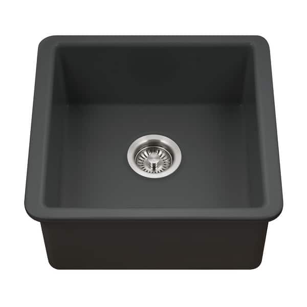 slide 2 of 15, Houzer PTB-2020 Platus 19-1/8" Undermount Single Basin Fireclay Bar
