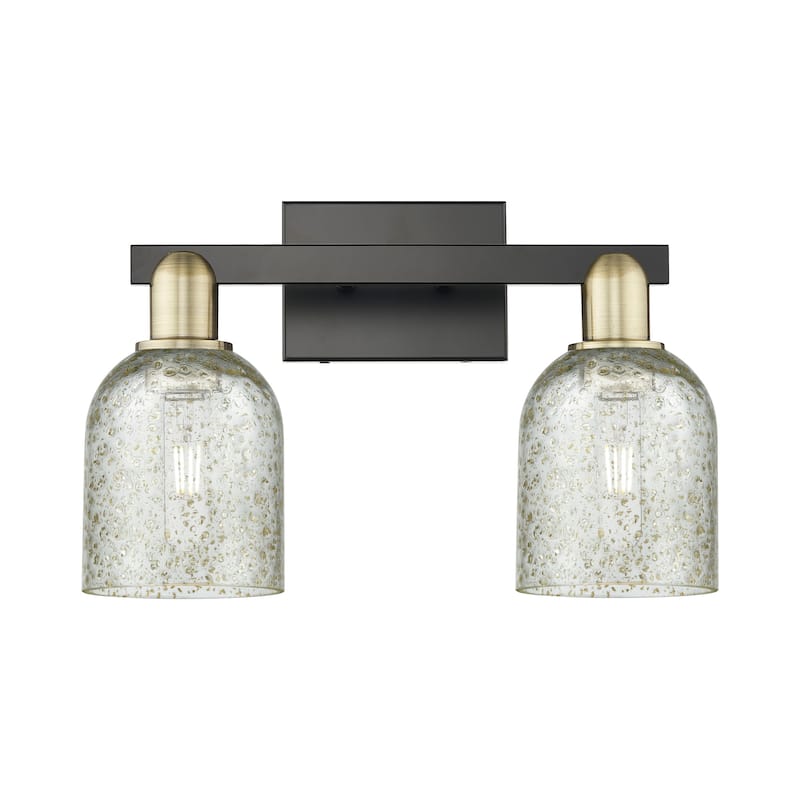 Innovations Lighting 716-2W-11-16 Caledonia Vanity Caledonia 2 Light - Black Antique Brass / Mica