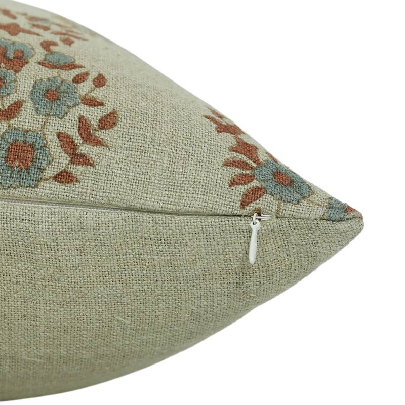 Linen Bohemian Block print pillow Cover Anar