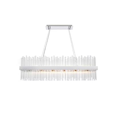 Indigo Home 42 inch rectangle crystal pendant