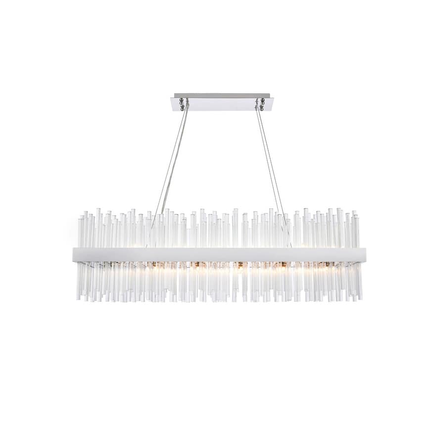 Indigo Home 42 inch rectangle crystal pendant