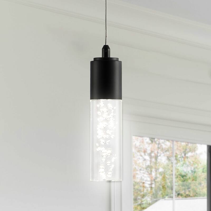 Cristal 1-Light Bubble Acrylic/Iron Modern Minimalist Integrated LED Pendant, by JONATHAN Y - 1 Light