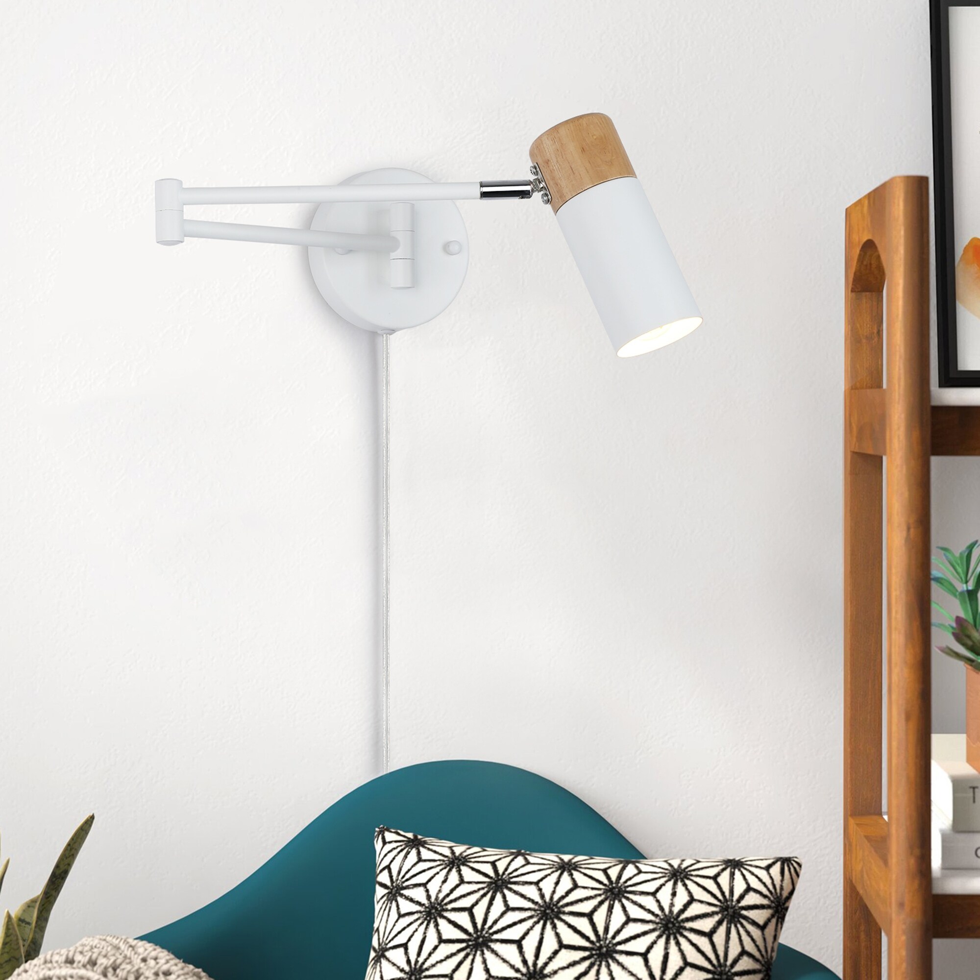 Wall mount reading lamp swing arm discount