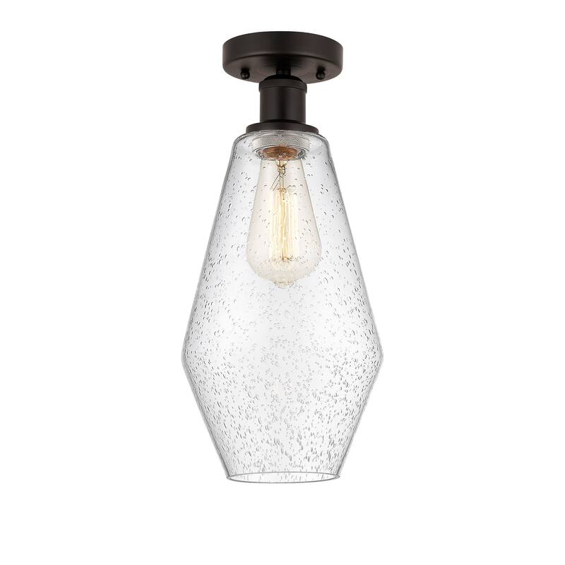Innovations Lighting Cindyrella - 1 Light 7" Semi-Flush Mount - Oil Rubbed Bronze/Seedy